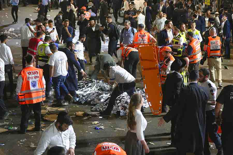 Israel, muertos por estampida, catástrofe civil