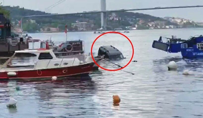 Istanbul, vehicle falls into the waters of the Bosphorus