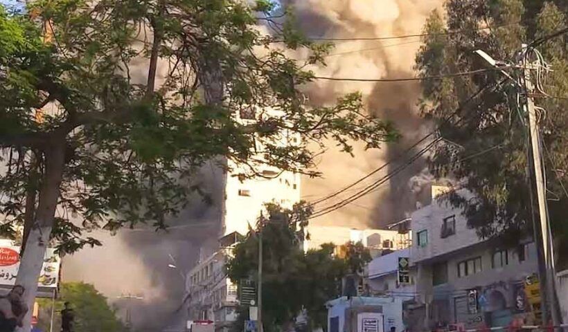 Palestine, building destroyed by Israel in Gaza