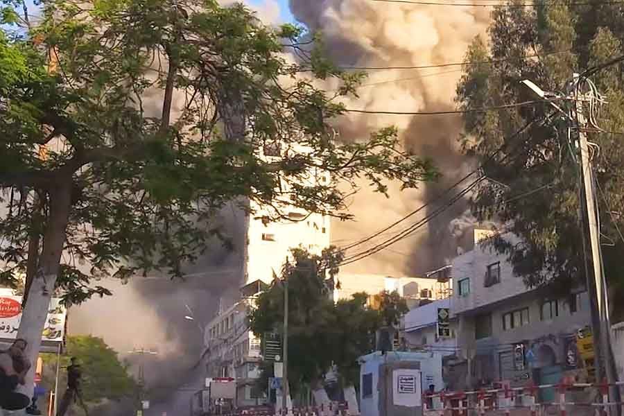Palestine, building destroyed by Israel in Gaza