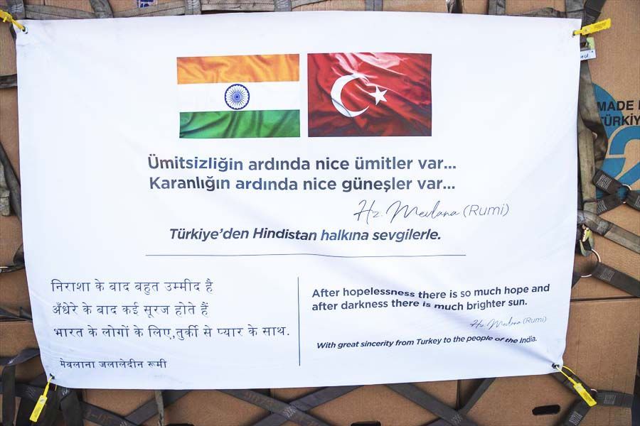 Turquía, ayuda a la India contra el coronavirus