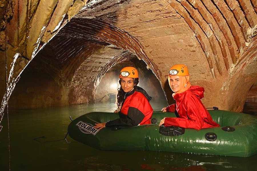Turkey, exploring underground cisterns