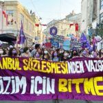 Istanbul, women protests for the withdrawal of gender violence convention