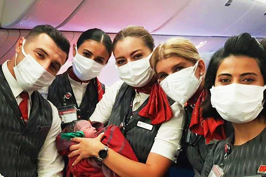 Afghan baby born at Turkish Airlines flight
