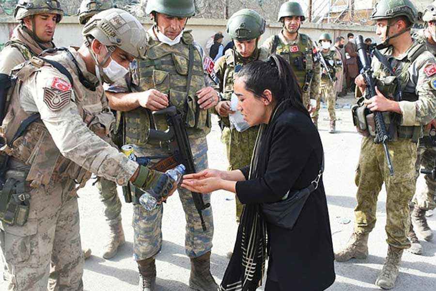Afghanistan, Turkish soldiers at Kabul airport