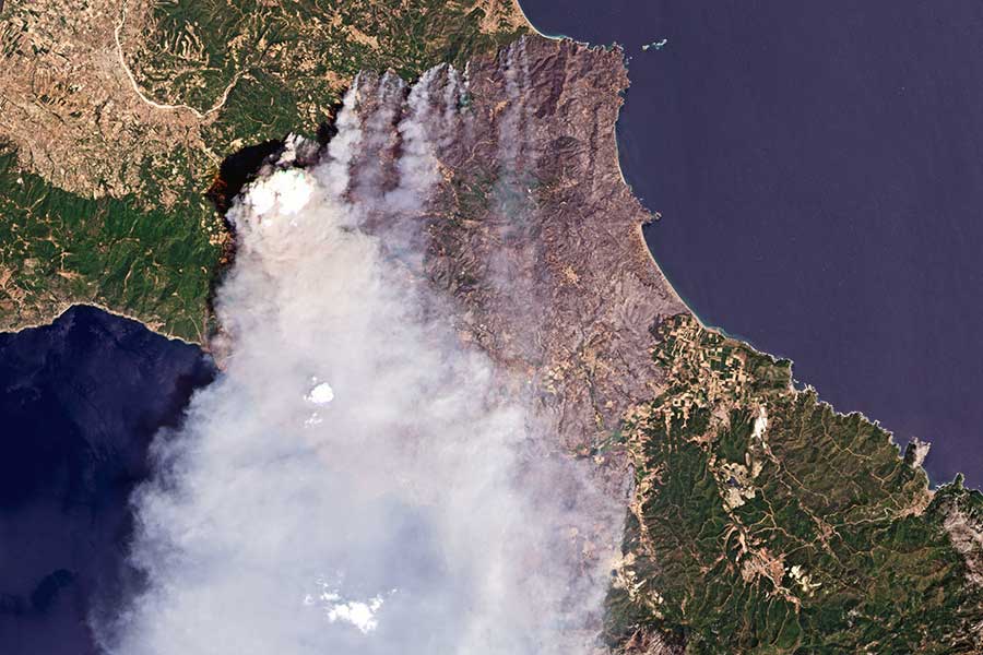 Greece, wildfires in the Evia island