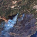 Turkey, wildfires seen from space