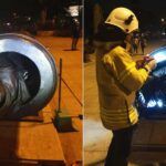 Istanbul, man stuck in a cannon