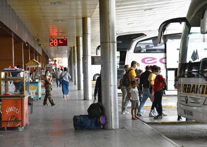 Turkey, bus station during the pandemic