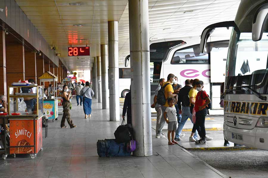 Turkey, bus station during the pandemic