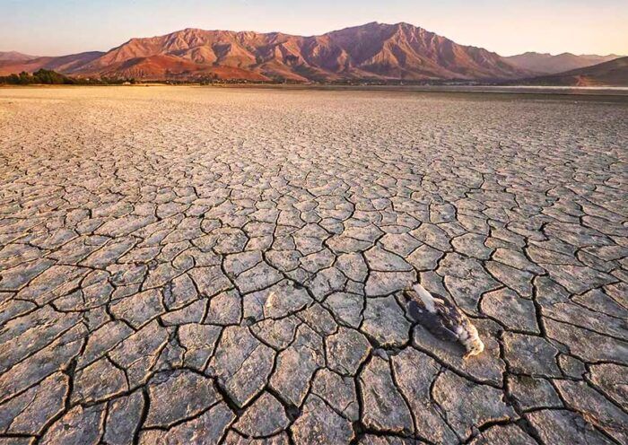 Turkey, dried lake due to climate change