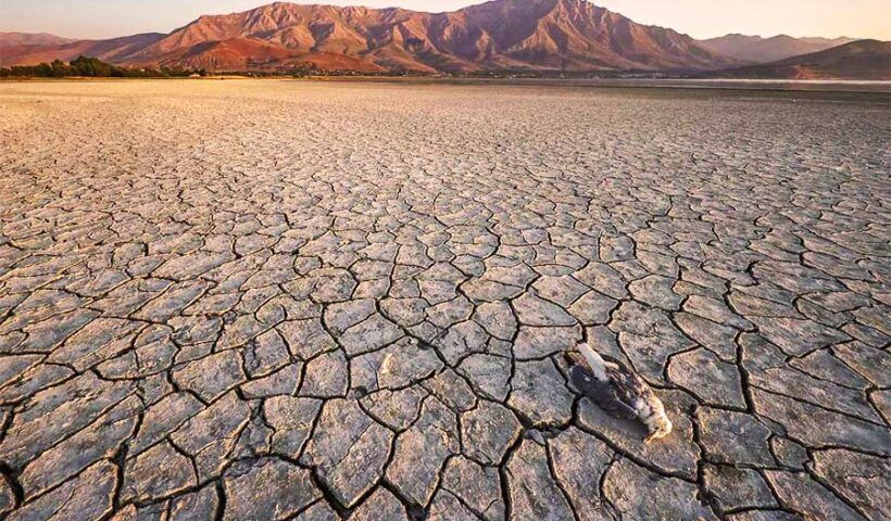Turkey, dried lake due to climate change