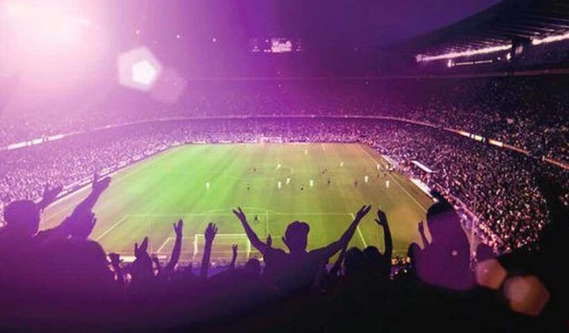 football match with fans
