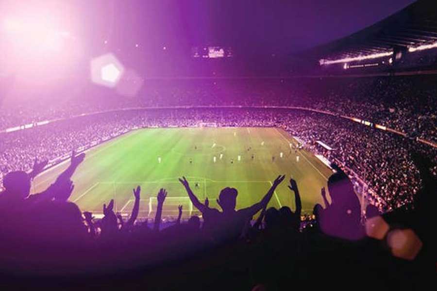 football match with fans
