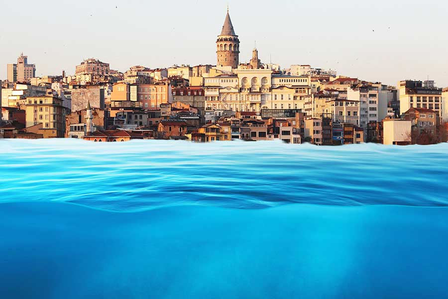 Istanbul submerged by water due to climate change