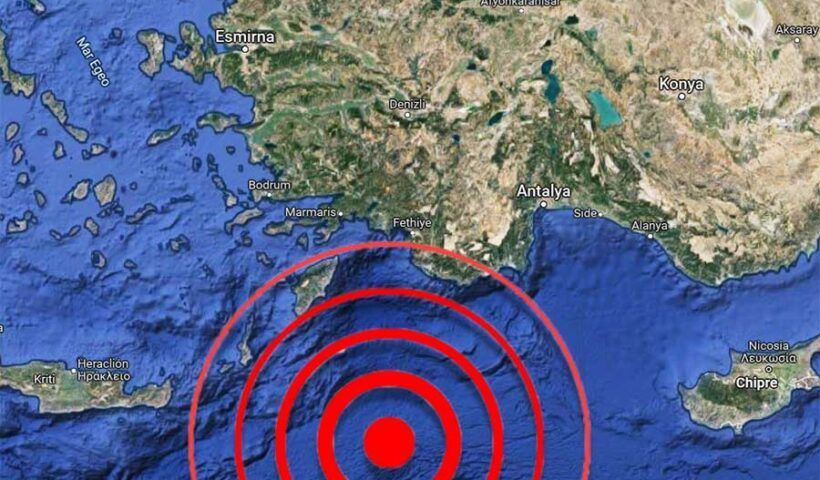 Turkey, earthquake in the Mediterranean Sea, in Antalya