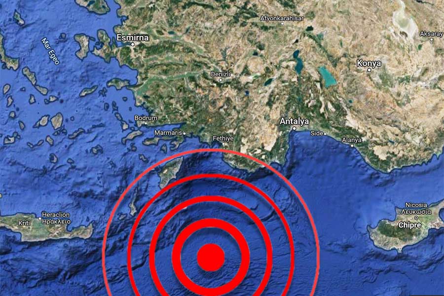 Turkey, earthquake in the Mediterranean Sea, in Antalya