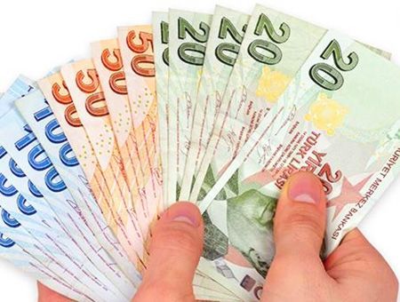 dinero y billetes, liras turcas