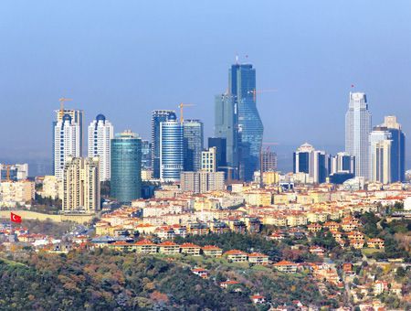 Estambul, Levent, rascacielos en construcción