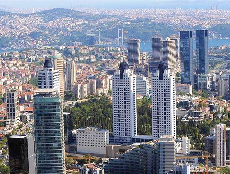 Estambul, Levent, rascacielos y edificios