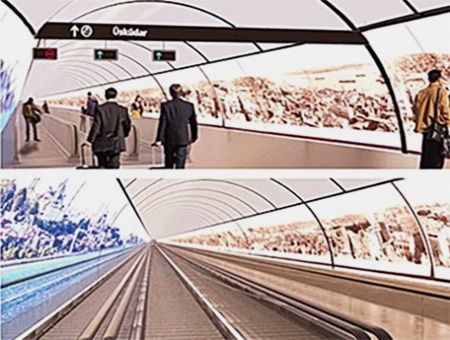 Estambul, túnel peatonal bajo el Bósforo