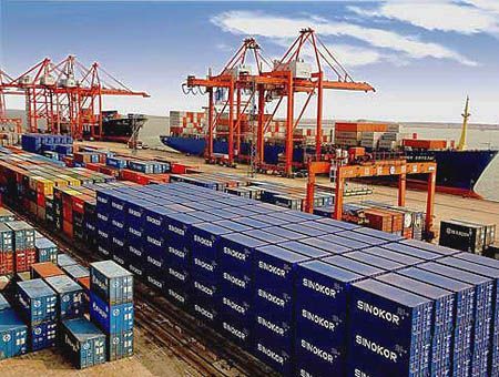 exportación en puerto, comercio