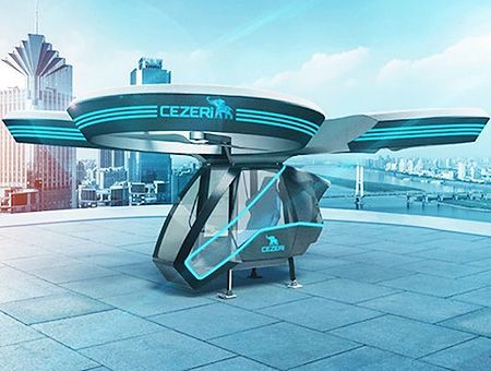 prototipo del Cezeri, el coche volador turco