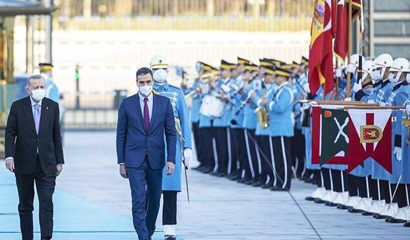 Turkey, Erdoğan and Pedro Sánchez in Ankara