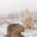 Turkey, Mount Nemrut under snow