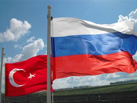 Turquía y Rusia, banderas