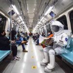 Istanbul, astronaut in the metro