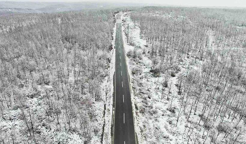 Turkey, snowfall in the Istanbul province