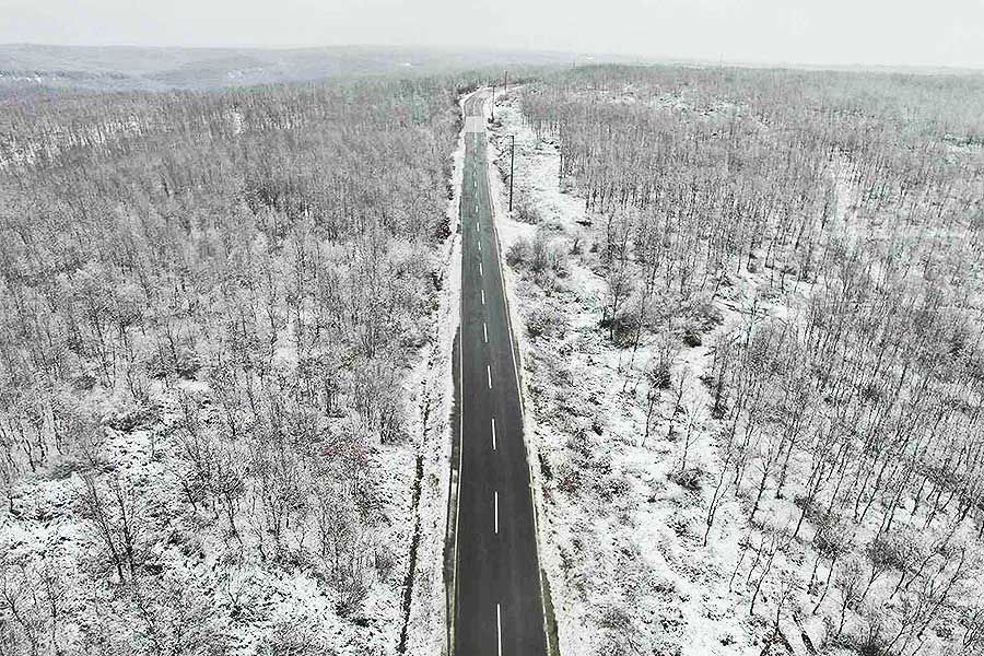 Turkey, snowfall in the Istanbul province