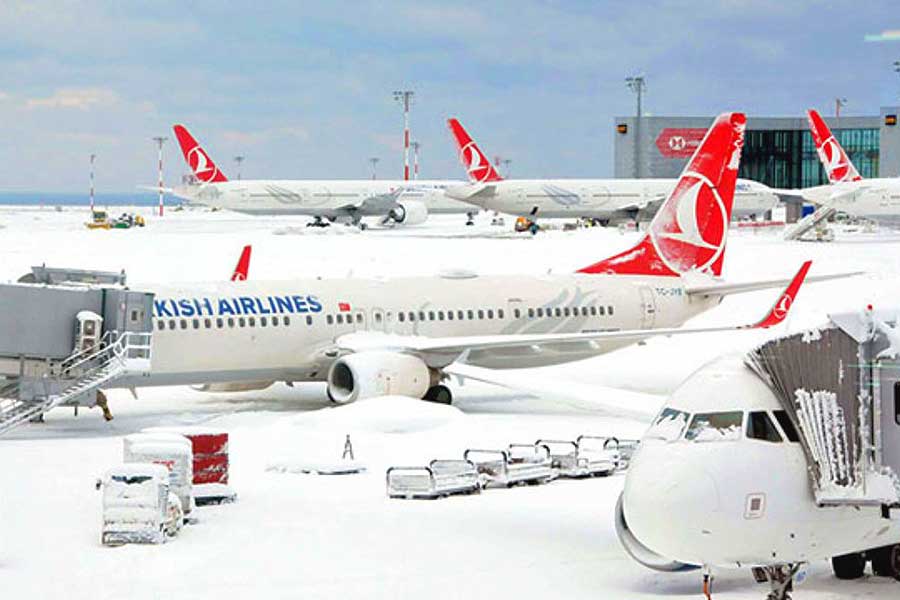 Aeropuerto de Estambul, nevadas