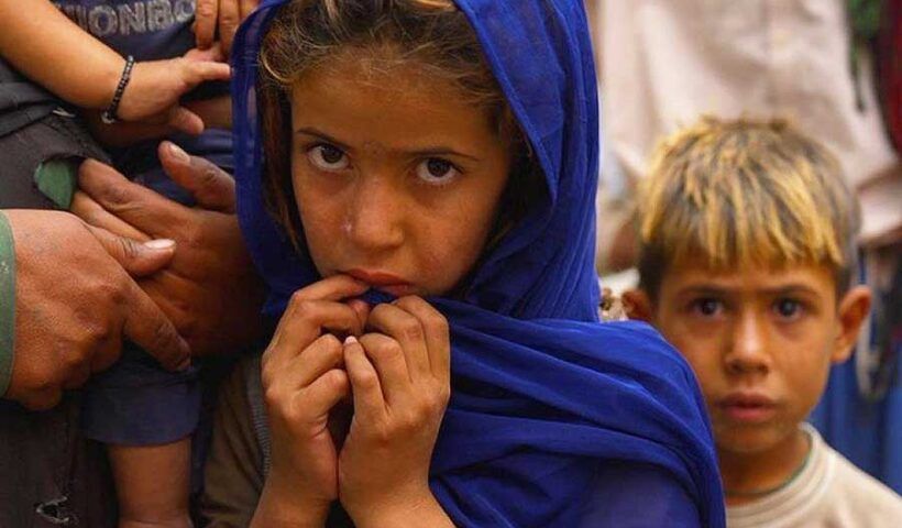 Afghanistan, children under starvation