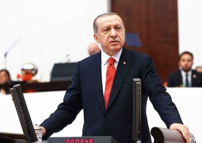 Erdoğan in the Turkish Parliament