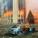 Kazajistán, incendios durante las protestas