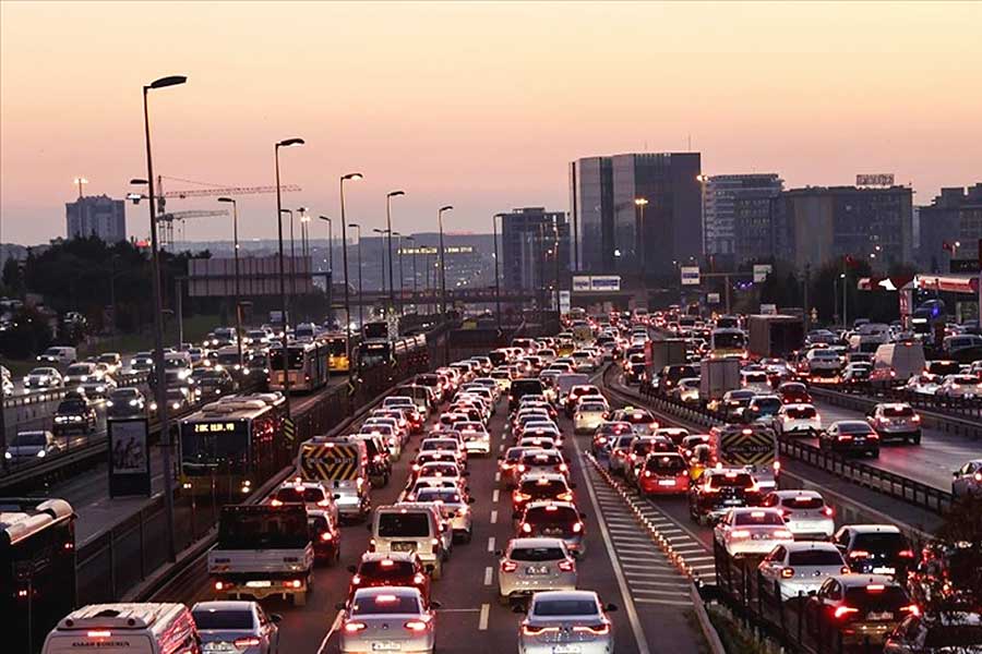 Istanbul, traffic during rush hour