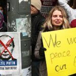 Istanbul, Ukrainians protest against Russian invasion
