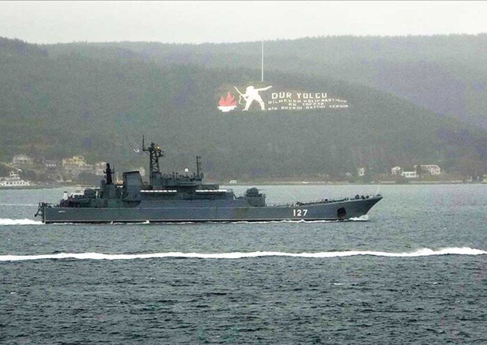 Turkey, Russian warship crossing the straits