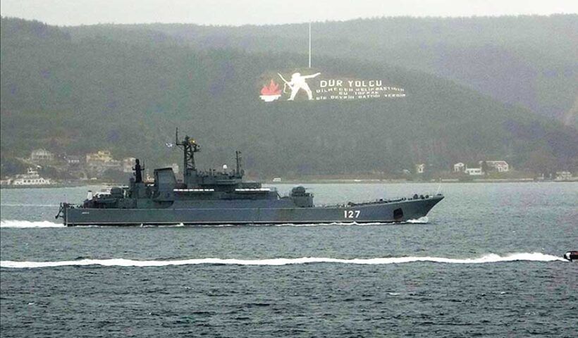Turkey, Russian warship crossing the straits