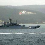 Turquía, barco ruso en el Estrecho de los Dardanelos