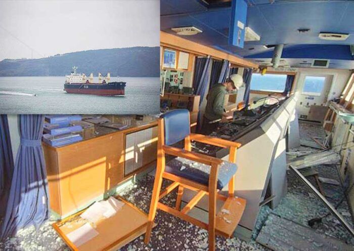 Ukraine, Turkish ship hit by a bomb