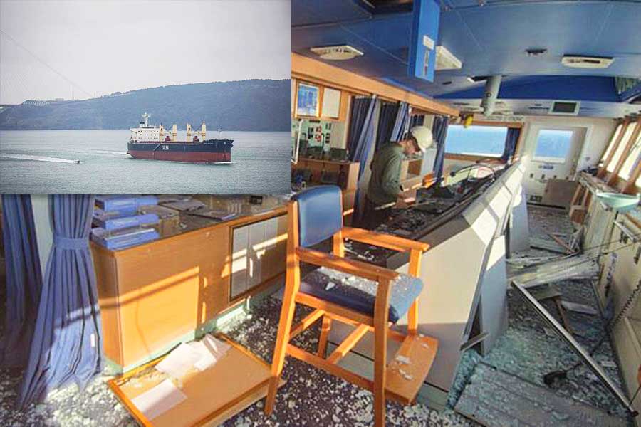 Ukraine, Turkish ship hit by a bomb