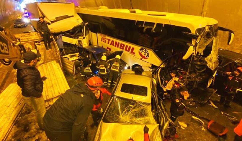 Turkey, multiple crash in a tunnel