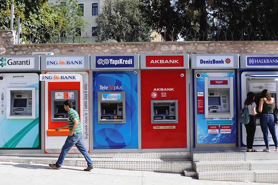 Turquía, cajeros automáticos de bancos