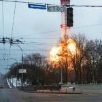 Ukraine, Kiev TV tower bombing