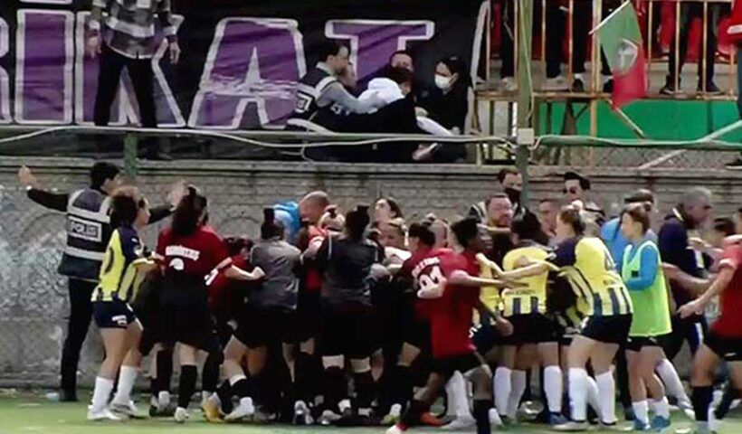Turkey, women's football league match ends in brawl