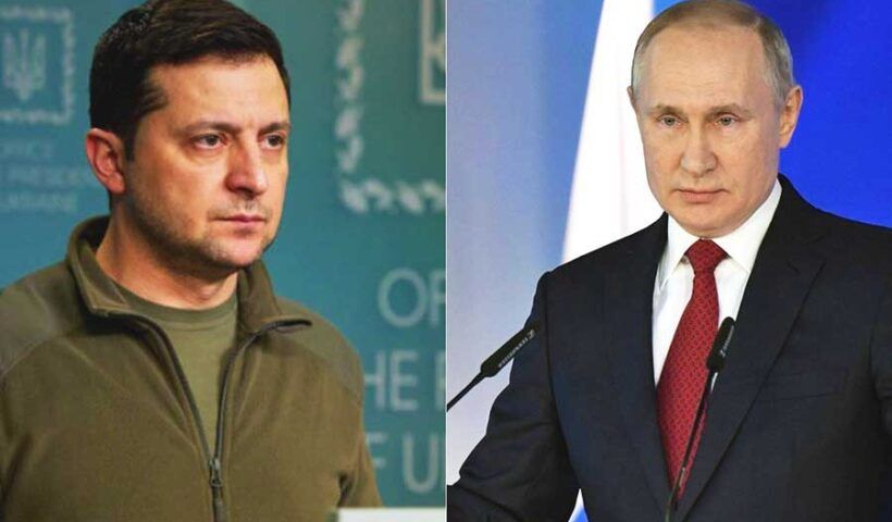 Ukraine's Zelensky, Russia's Putin