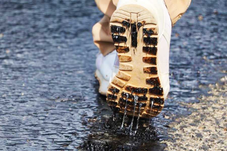 Turkey, asphalt melts due to heat